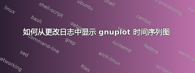 如何从更改日志中显示 gnuplot 时间序列图