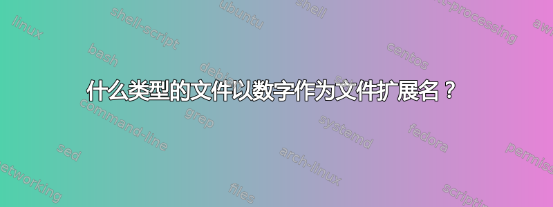 什么类型的文件以数字作为文件扩展名？