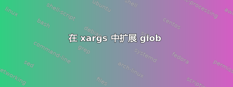 在 xargs 中扩展 glob