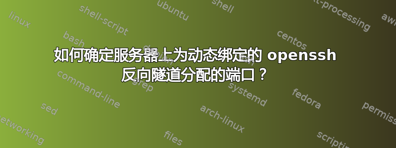 如何确定服务器上为动态绑定的 openssh 反向隧道分配的端口？