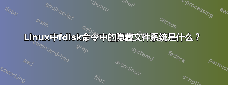 Linux中fdisk命令中的隐藏文件系统是什么？