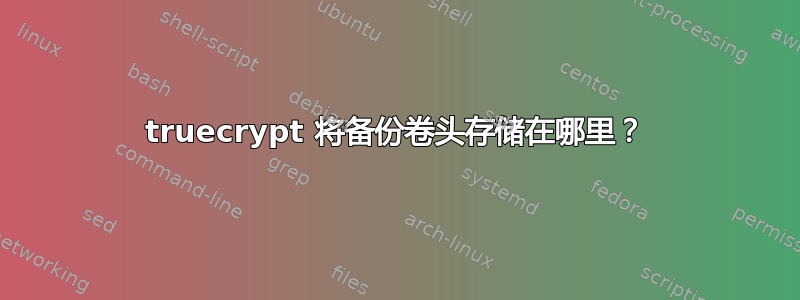 truecrypt 将备份卷头存储在哪里？