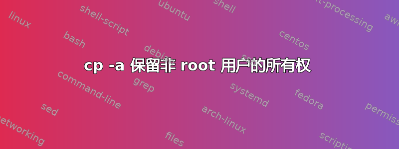 cp -a 保留非 root 用户的所有权