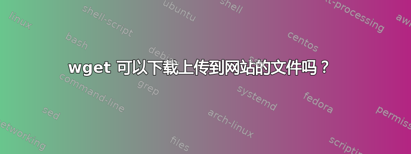 wget 可以下载上传到网站的文件吗？ 