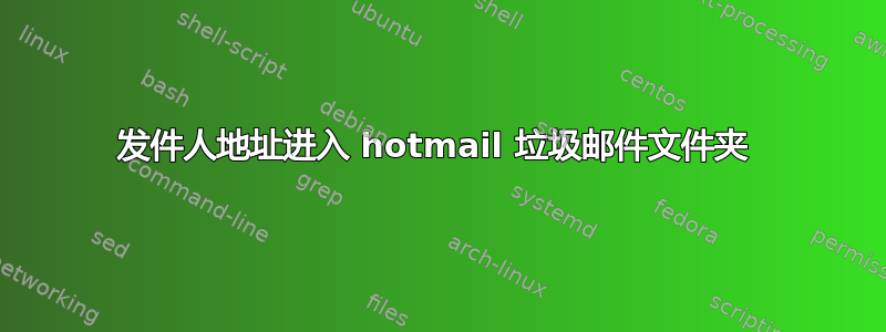 发件人地址进入 hotmail 垃圾邮件文件夹 