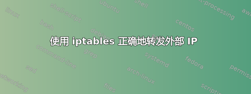 使用 iptables 正确地转发外部 IP