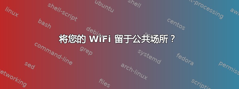 将您的 WiFi 留于公共场所？