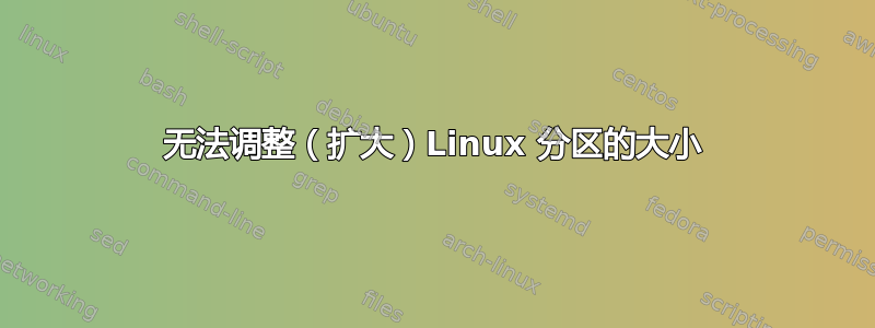 无法调整（扩大）Linux 分区的大小