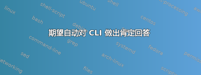 期望自动对 CLI 做出肯定回答