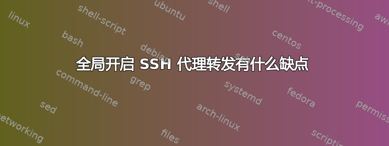 全局开启 SSH 代理转发有什么缺点