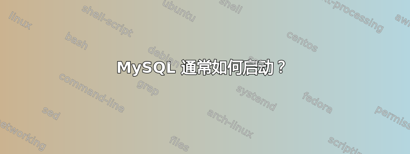 MySQL 通常如何启动？