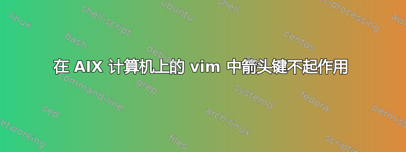 在 AIX 计算机上的 vim 中箭头键不起作用