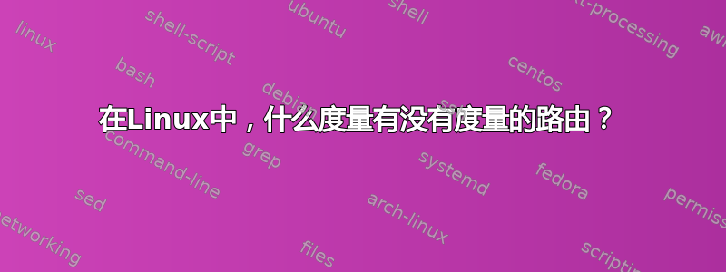 在Linux中，什么度量有没有度量的路由？