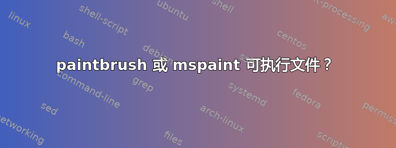 paintbrush 或 mspaint 可执行文件？