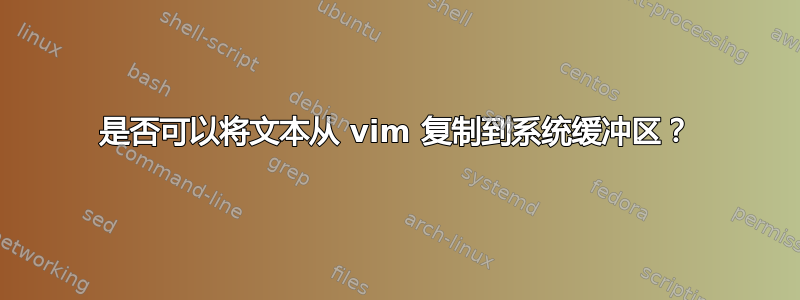 是否可以将文本从 vim 复制到系统缓冲区？