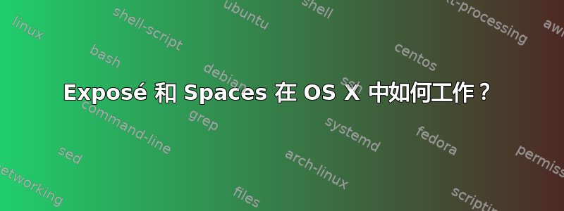 Exposé 和 Spaces 在 OS X 中如何工作？