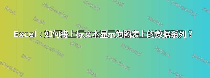 Excel：如何将上标文本显示为图表上的数据系列？