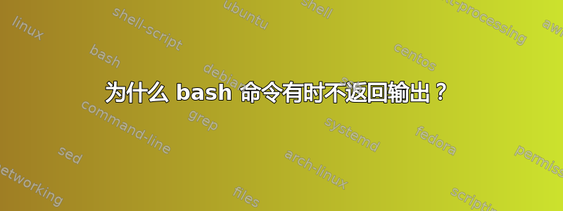 为什么 bash 命令有时不返回输出？