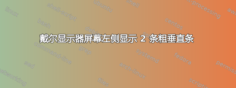 戴尔显示器屏幕左侧显示 2 条粗垂直条