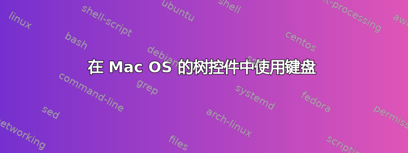 在 Mac OS 的树控件中使用键盘