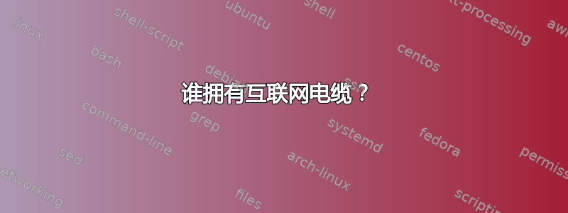 谁拥有互联网电缆？ 