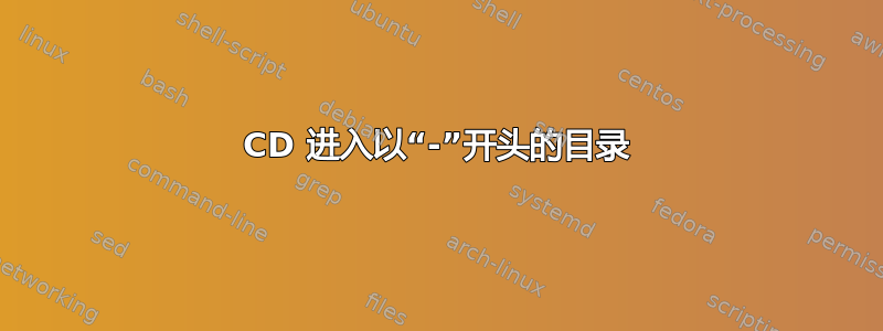 CD 进入以“-”开头的目录