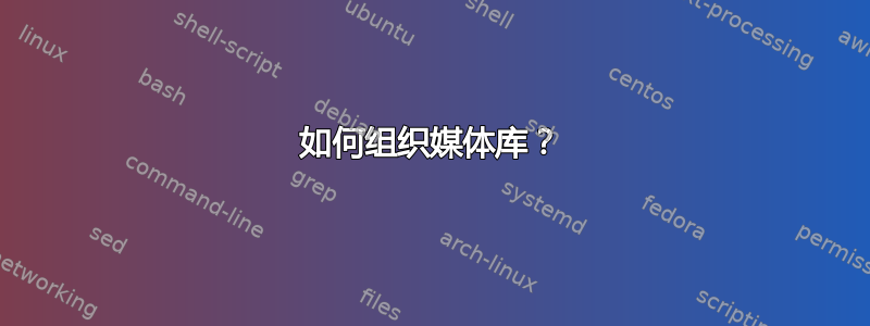 如何组织媒体库？