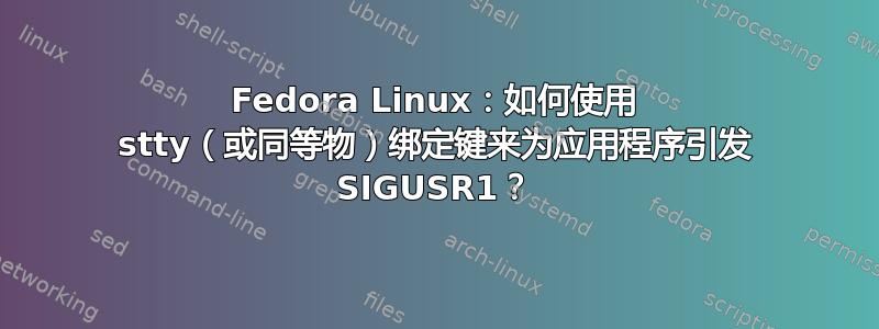 Fedora Linux：如何使用 stty（或同等物）绑定键来为应用程序引发 SIGUSR1？