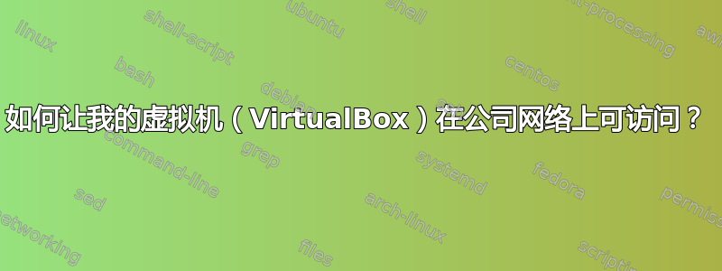 如何让我的虚拟机（VirtualBox）在公司网络上可访问？