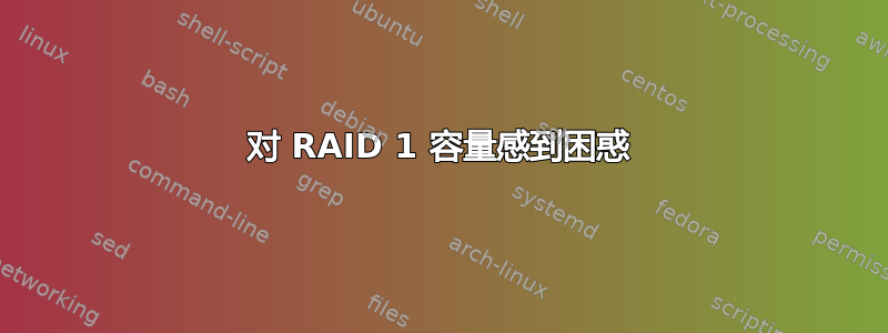 对 RAID 1 容量感到困惑