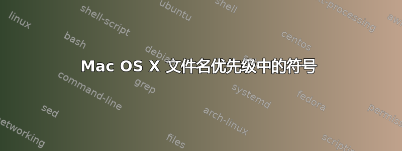 Mac OS X 文件名优先级中的符号