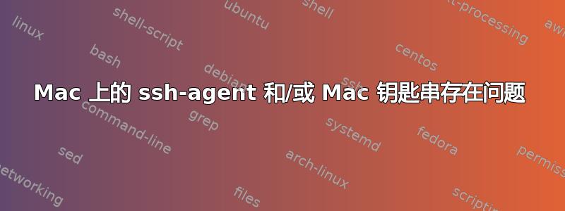 Mac 上的 ssh-agent 和/或 Mac 钥匙串存在问题