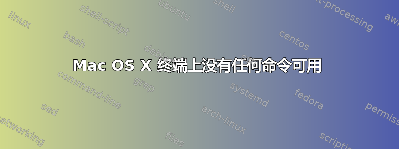 Mac OS X 终端上没有任何命令可用