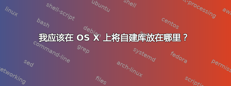 我应该在 OS X 上将自建库放在哪里？