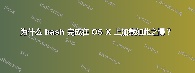 为什么 bash 完成在 OS X 上加载如此之慢？