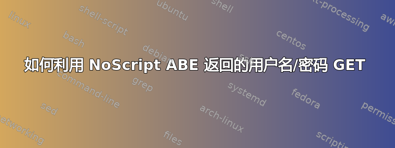 如何利用 NoScript ABE 返回的用户名/密码 GET