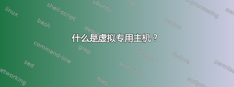 什么是虚拟专用主机？