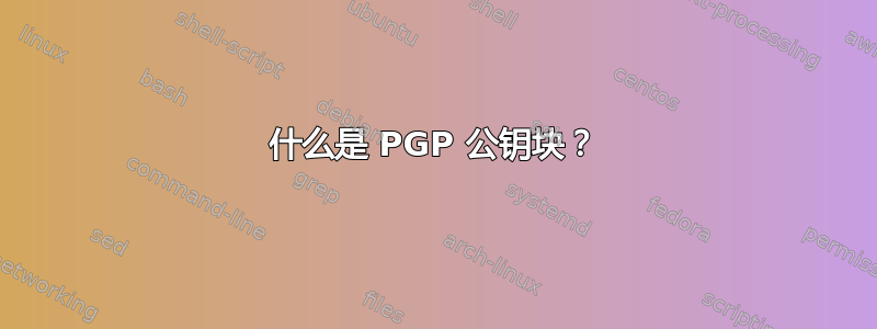 什么是 PGP 公钥块？