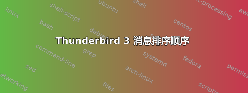 Thunderbird 3 消息排序顺序