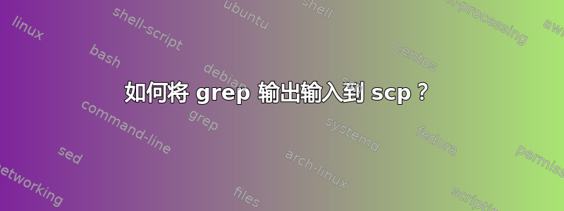 如何将 grep 输出输入到 scp？