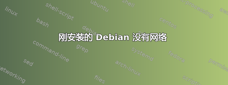 刚安装的 Debian 没有网络