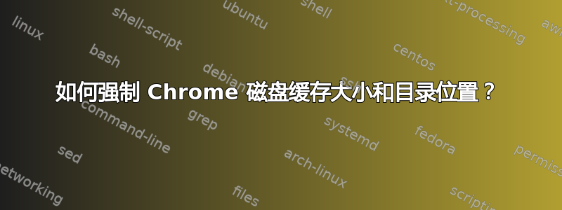 如何强制 Chrome 磁盘缓存大小和目录位置？