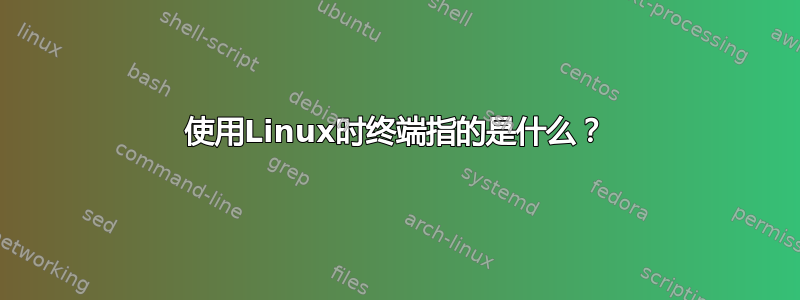 使用Linux时终端指的是什么？