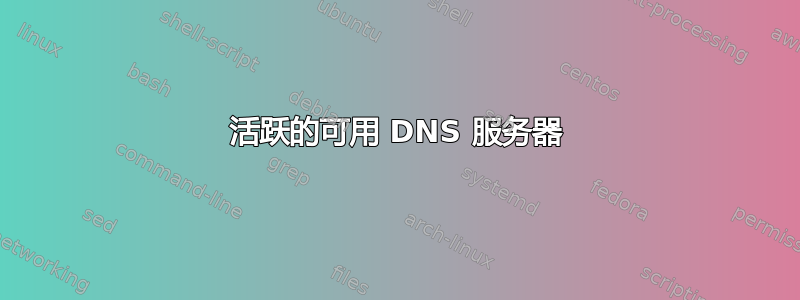 活跃的可用 DNS 服务器