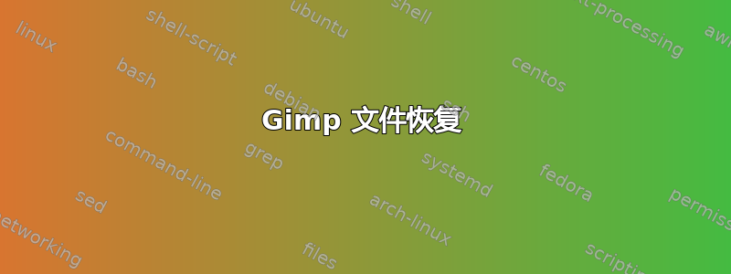 Gimp 文件恢复