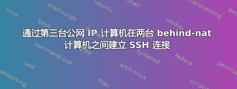 通过第三台公网 IP 计算机在两台 behind-nat 计算机之间建立 SSH 连接