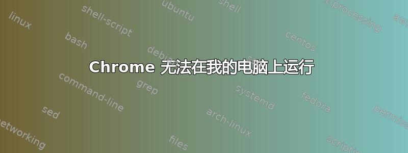 Chrome 无法在我的电脑上运行