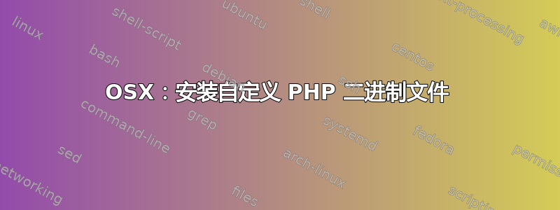 OSX：安装自定义 PHP 二进制文件