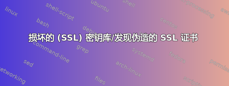 损坏的 (SSL) 密钥库/发现伪造的 SSL 证书