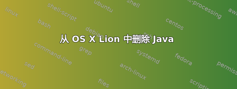 从 OS X Lion 中删除 Java